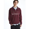 XSIDE Bordo Fermuarlı Dik Yaka Uzun Kollu Erkek Sweatshirt