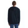 LCWAIKIKI Basic Lacivert Kapüşonlu Uzun Kollu Erkek Fermuarlı Sweatshirt