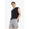 Defacto B7255 Gri Regular Fit File Astarlı Kısa Boy Deniz Şortu