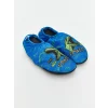 SLIPSTOP Mavi Dinozor Baskılı Erkek Çocuk Deniz Ayakkabısı