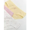 LCW Kids Sari Baskılı Kız Çocuk Külot 3lü