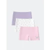 LCW Kids Pembe Baskılı Kız Çocuk Boxer 3lü