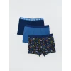 LCW Kids Lacivert Baskılı Erkek Çocuk Boxer 3lü