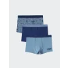 LCW Kids Mavi Baskılı Erkek Çocuk Boxer 3lü