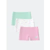 LCW Kids Pembe Baskılı Kız Çocuk Boxer 3lü