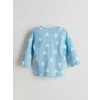 LCW Kids Mavi Kalp Baskılı Kız Çocuk Pijama Takım