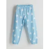 LCW Kids Mavi Kalp Baskılı Kız Çocuk Pijama Takım