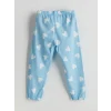 LCW Kids Mavi Kalp Baskılı Kız Çocuk Pijama Takım