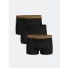 LC WAIKIKI Siyah Standart Kalıp Pamuklu Esnek Erkek Boxer 3lü
