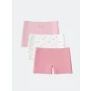 LCW Kids Pembe Baskılı Kız Çocuk Boxer 3lü
