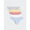 LCW Young Mavi Düz Brazilian Külot 5li Paket