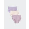 LCW DREAM Lila Düz Klasik Külot 3lü Paket