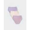 LCW DREAM Lila Düz Klasik Külot 3lü Paket