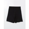 LCWAIKIKI Classic Siyah Beli Lastikli Kadın Şort