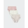 LCW DREAM Pembe Çiçekli Klasik Külot 3lü Paket