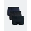 LC WAIKIKI Lacivert Standart Kalıp Pamuklu Esnek Erkek Boxer 3lü