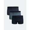 LC WAIKIKI Indigo Rahat Kalıp Pamuklu Esnek Erkek Boxer 3lü