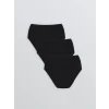 LCW DREAM Siyah Düz Klasik Külot 3lü Paket