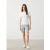 LCWAIKIKI Classic Gri Beli Lastikli Kadın Şort