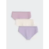 LCW DREAM Lila Düz Hipster Külot 3lü Paket
