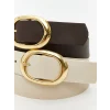 LCW ACCESSORIES Ekru Deri Görünümlü Kadın Kemer 2li