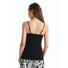 LCW DREAM Siyah Kalp Yaka Askılı Kadın Kuplu Atlet