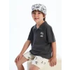 LCW Kids Antrasit Baskılı Erkek Çocuk Tişört ve Şort 2li