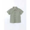 LCW Kids Yeşil Basic Cepli Erkek Çocuk Poplin Gömlek
