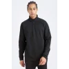 Defacto D7305 Siyah DeFactoFit Standart Fit Dik Yaka Fermuarlı Skuba Dalgıç Kumaş Sporcu Sweatshirt