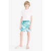 Defacto E5182 Mavi Erkek Çocuk Floral Deniz Şortu
