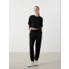 XSIDE ACTIVE Siyah Beli Lastikli Kadın Jogger Eşofman Altı