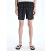 XSIDE Siyah Kısa Boy Desenli Erkek Deniz Şortu