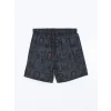 XSIDE Siyah Kısa Boy Desenli Erkek Deniz Şortu