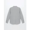 LCW Vision Gri Slim Fit Uzun Kollu Erkek Gömlek