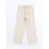 LCWAIKIKI Classic Bej Beli Lastikli Kadın Pantolon