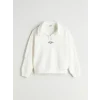 LCW Kids Ekru Polo Yaka Kız Çocuk Sweatshirt