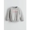 LCW Kids Ekru Ayı Teddy Baskılı Kız Çocuk Kalın Sweatshirt 2li
