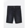 LCW Jeans Siyah Standart Kalıp Erkek Jean Şort
