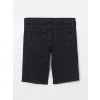 LCW Jeans Siyah Standart Kalıp Erkek Jean Şort