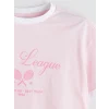 LCW Kids Pembe Bisiklet Yaka Kız Çocuk Tişört ve Şort Etek