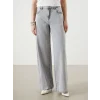 LCW Jeans Gri Wideleg Kadın Jean Pantolon