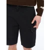 XSIDE Siyah Standart Kalıp Gabardin Erkek Kargo Şort