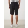 LCW Vision Siyah Standart Kalıp Keten Görünümlü Erkek Şort