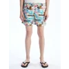 XSIDE Beyaz Kısa Boy Desenli Erkek Deniz Şortu