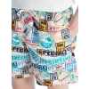 XSIDE Beyaz Kısa Boy Desenli Erkek Deniz Şortu