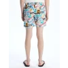 XSIDE Beyaz Kısa Boy Desenli Erkek Deniz Şortu