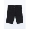 LCW Jeans Siyah Slim Fit Erkek Jean Şort
