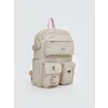 LCW ACCESSORIES Ekru Çok Bölmeli Kız Çocuk Sırt Çantası
