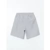 LCWAIKIKI Classic Gri Diz Hizası Boy Basic Erkek Deniz Şortu