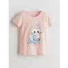 LCW Kids Pembe Baskılı Kız Çocuk Şortlu Pijama Takımı